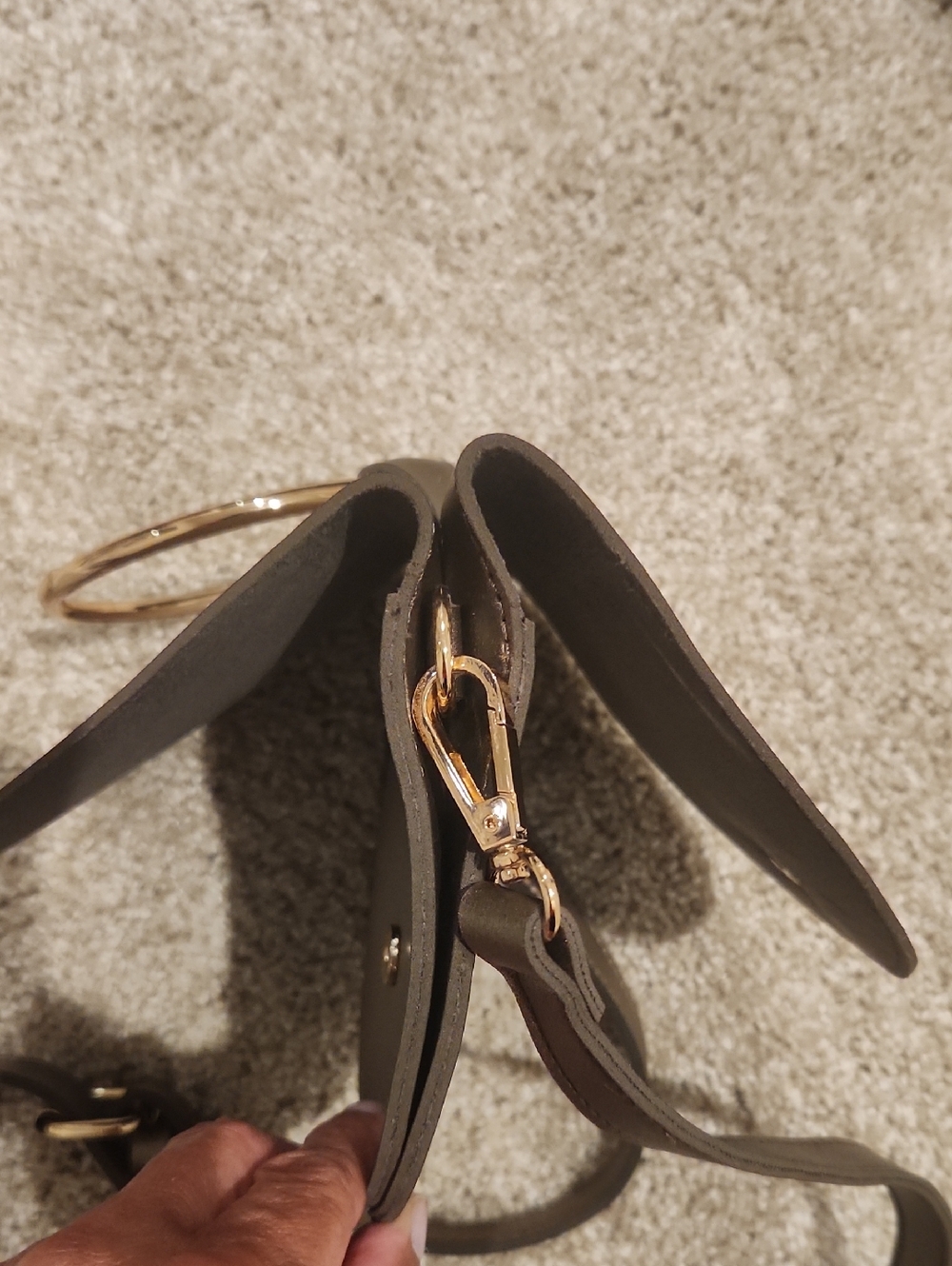 Melie Bianco Bronze Crossbody with Gold Hardware - Picture 7 of 7